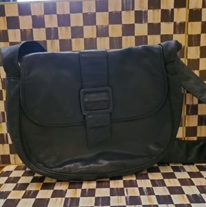 Susan Gail Vintage Blck Leather Witchy Cottagecore Goth Granny Purse